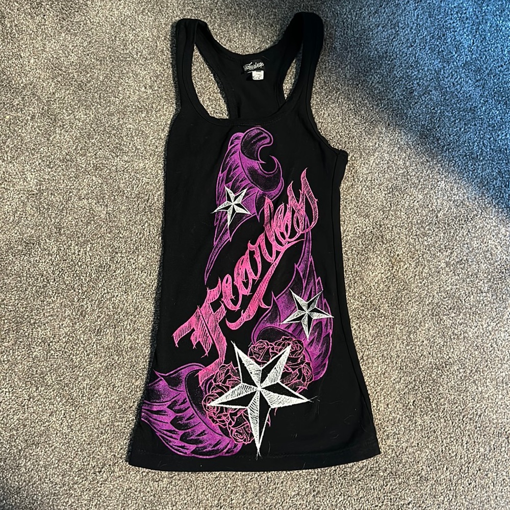 Fearless graphic tank top